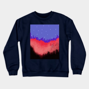 Abstract Burning Jungle Shining City Crewneck Sweatshirt